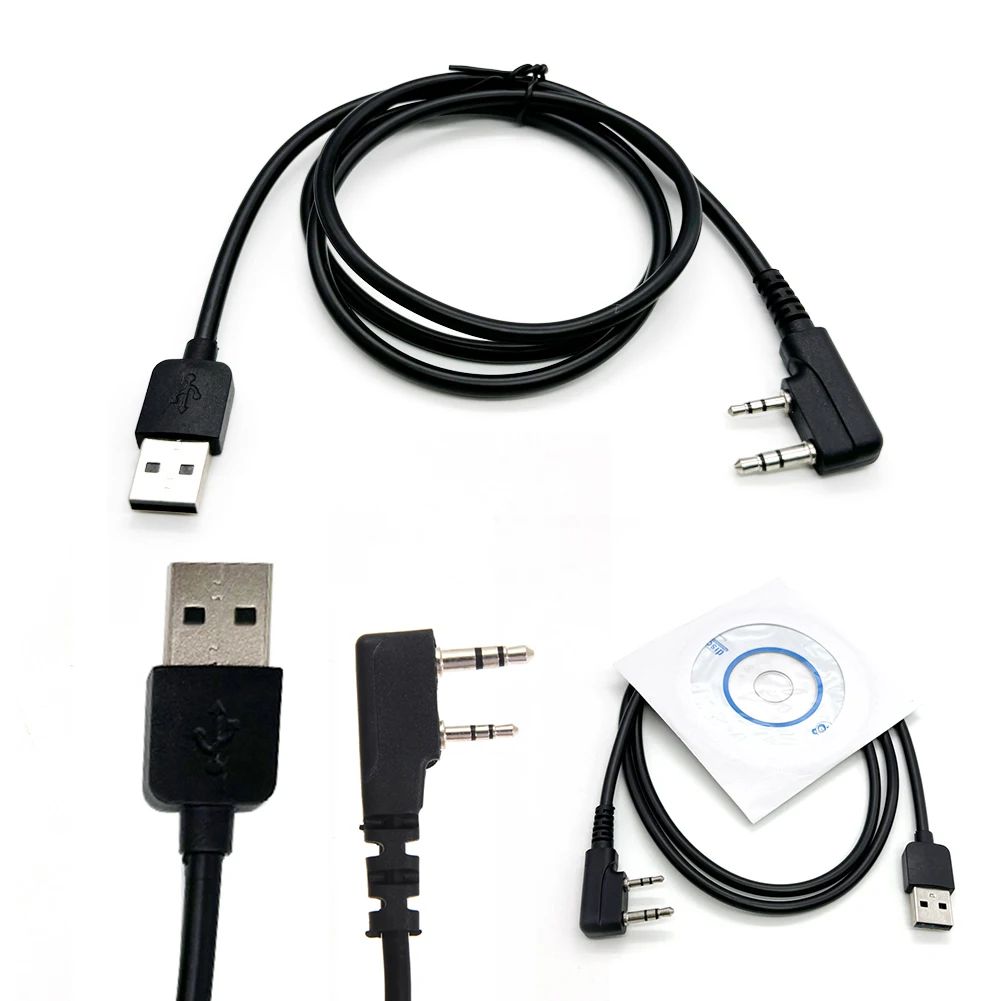 2 Pins Plug USB Programming Cable High Speed Original USB Programming Cable for TYT DMR Radio MD-380 MD-390 Retevis RT3