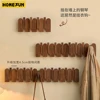 Wooden Hooks Hanger Wall Mounted Coat Hooks Key Holder Hat Scarf Handbag Hook Hanger Towel Rack Customize Coat Hook  Organizers 1