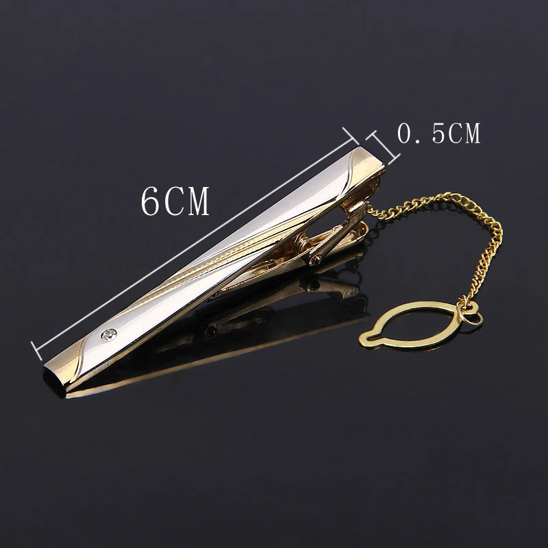 Tie Clips Classic Alloy Tie Clip For Men Enamel Collar Pin