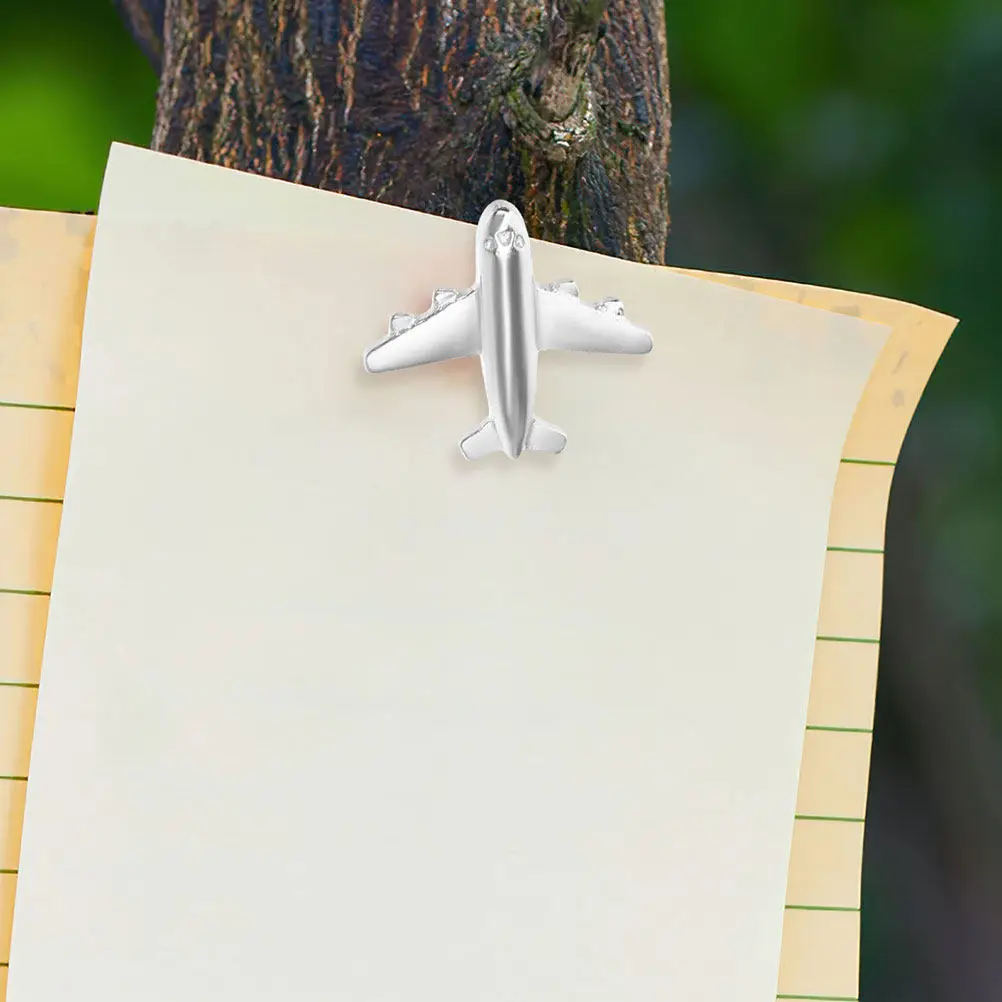 24개 금속 비행기 모양 푸시핀 장 압정 게시판용 사진, 지도, 메모용 코르크보드 푸시핀