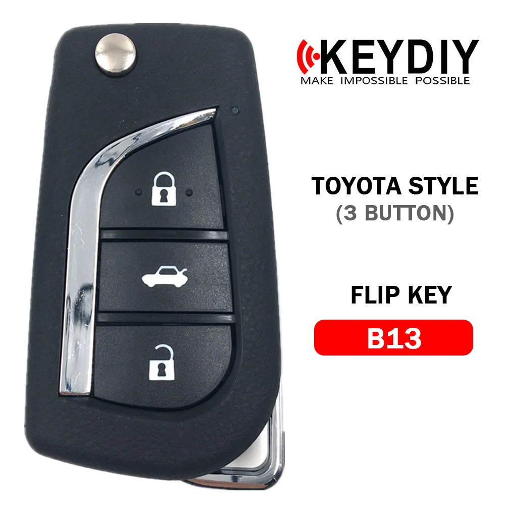 5/10pcs/lot KEYDIYl KD MINI B13/B13-2/B13-2+1 3 Buttons Car Key For Toyota Style KD900/KD-X2/KD-MAX Programmer B Series Remote