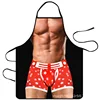 Funny Apron Novel Muscle Potbelly Men's Kitchen Cooking Barbecue Apron Fun Creative Gift for Boyfriend 4