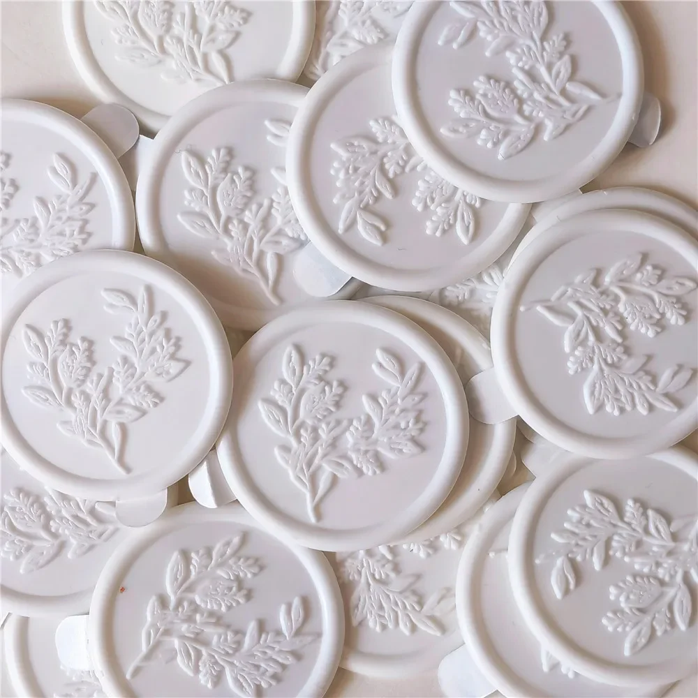 Rosemary Leaf Self Adhesive Wax Seal Stickers wedding leaf wax stamp envelope seal botanical leaf seal SELF-ADHESIVE wax seal stickers