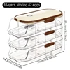 1pc egg storage box, automatic rolling refrigerator egg rack storage, hand-held egg refrigerator side door storagerack 5