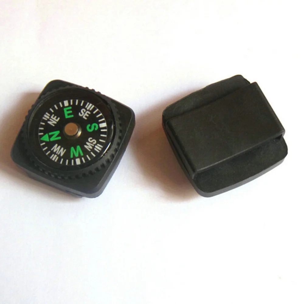 Mini Compass Survival Compass Mini Watch Strap Button Compass Paracord Bracelet Survival Mini Pocket Compass Outdoor Hiking Camping Accessories