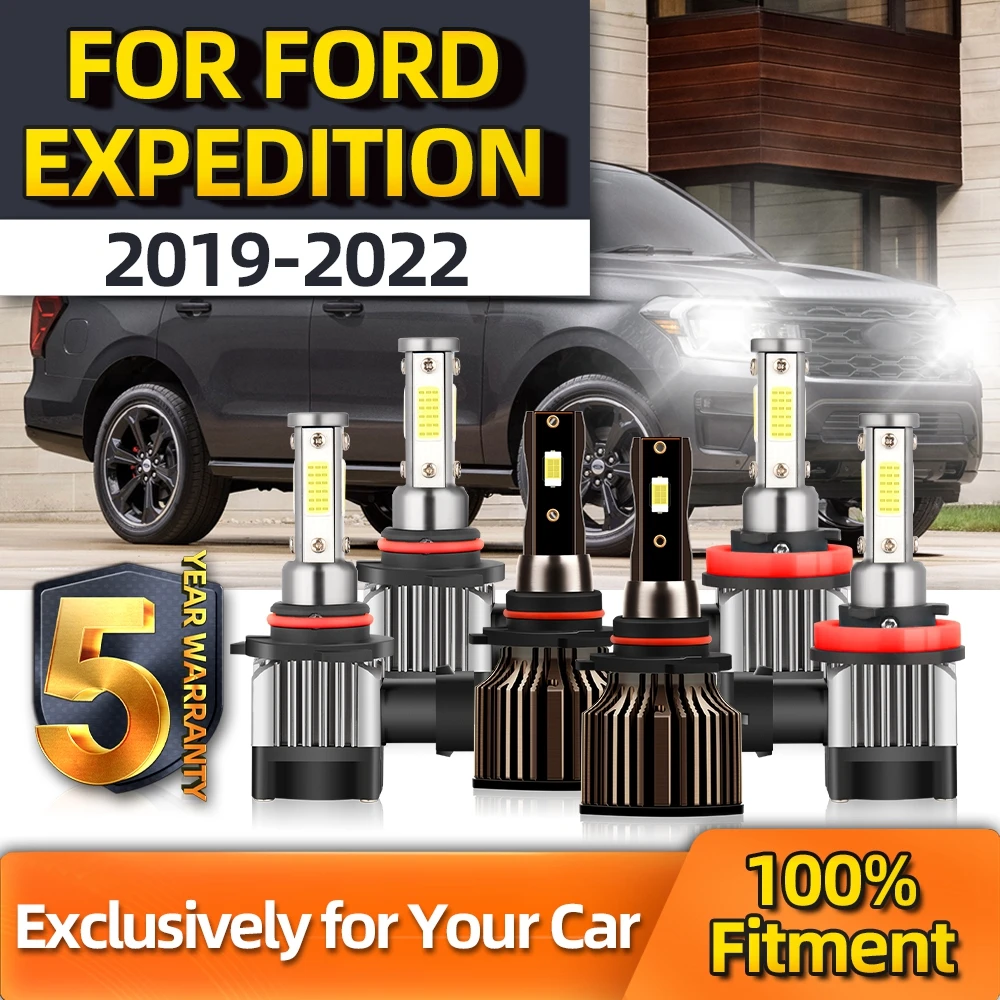 

TEENRAM 20000LM Led Car Bulbs Fog Light 9140 High 9005 Low H11 6500K White Brighter For Ford Expedition 2019 2020 2021 2022