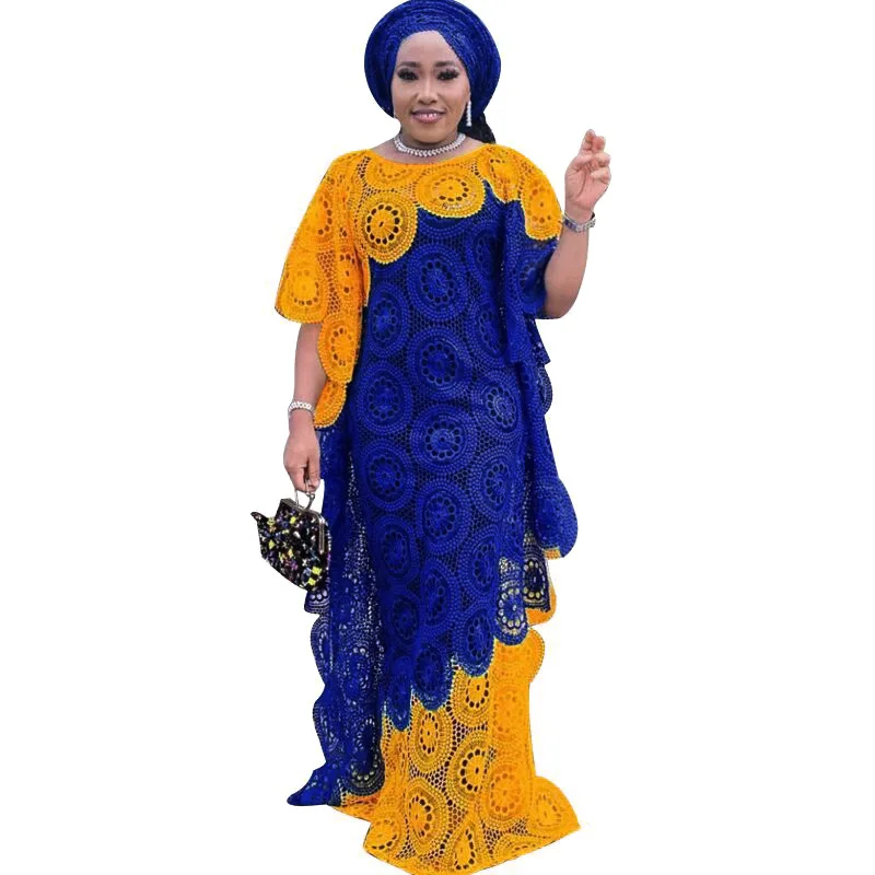 Robe de soirée africaine en dentelle pour femmes, vêtements africains élégants, mode musulmane, abayas, dashiki, caftan, longue, maxi, nouvelle collection 2023