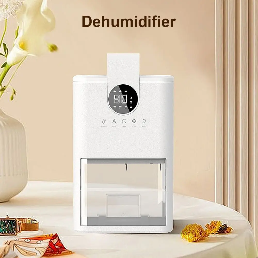 

White Dehumidifier New Rectangle Plastic Dehumidifier Dryer Quiet Colorful Light Air Purifier Bedroom