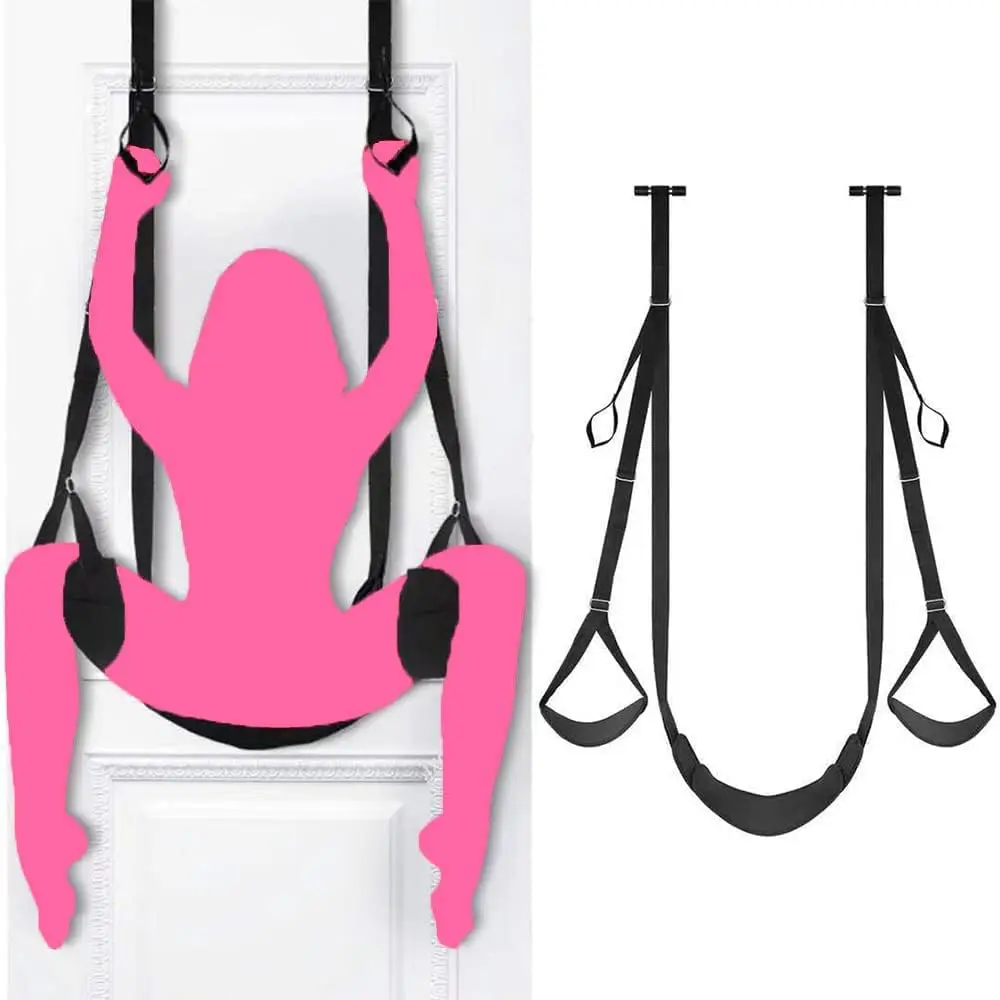 Sex Swings Over the Door Sex Swing Adjustable Straps with Seat Hanging Adult Cushion Door Swing M Split Leg Strap Sex Toys for Couples