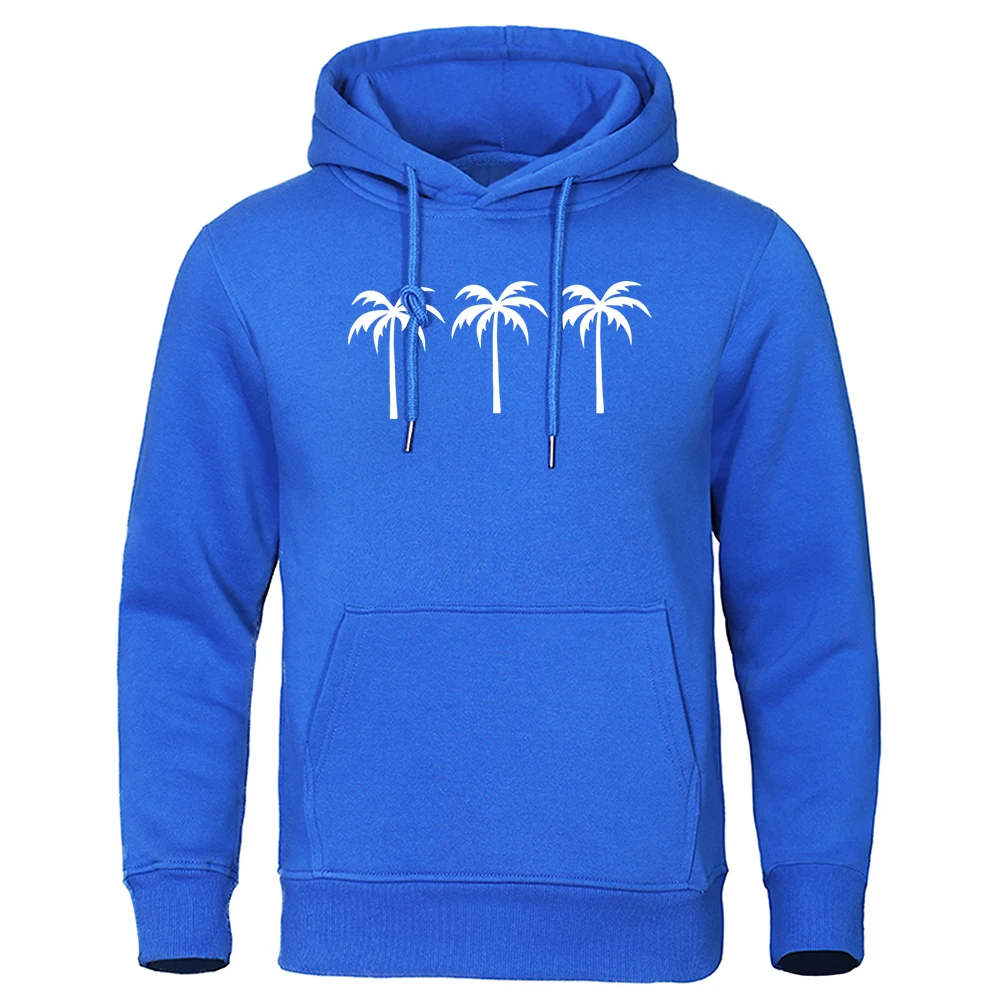 

Three Coconut Trees Hoodies Men'S Harajuku Oversized Hoodie Comfortable Creativity Clothes Casual Fashion Outdoor Streetwear Men