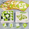 New 3D Montessori Geometry Puzzles Building Block Face Changing Logical Thinking Training Wooden Children's Early Education Toy 1