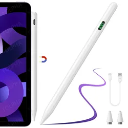 Universal Stylus Pen with Digital Power Display (WHITE)