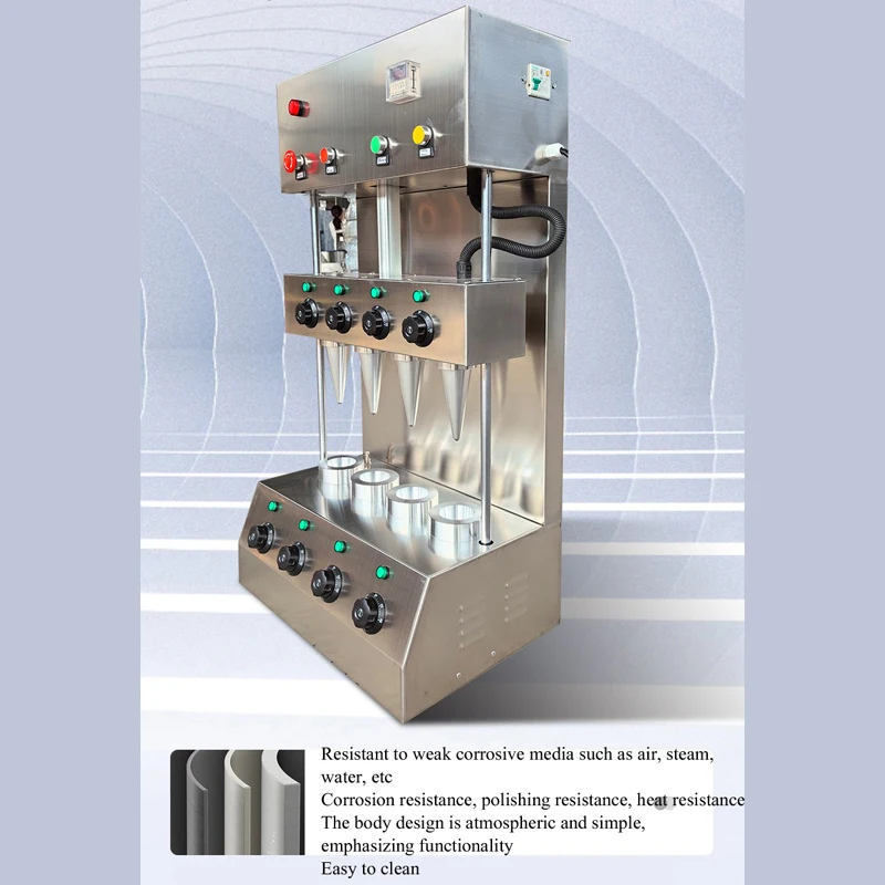 4 Moulds Stainless Steel Pizza Cone Machine With Rotary Oven Machine Commercial Pizza Making Machines
