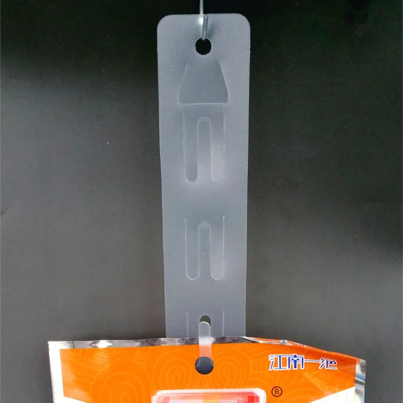 플라스틱 클립 스트립 제품 디스플레이 투명 PP 소매 걸이식 상품 슈퍼마켓, L60 cm, 230 개