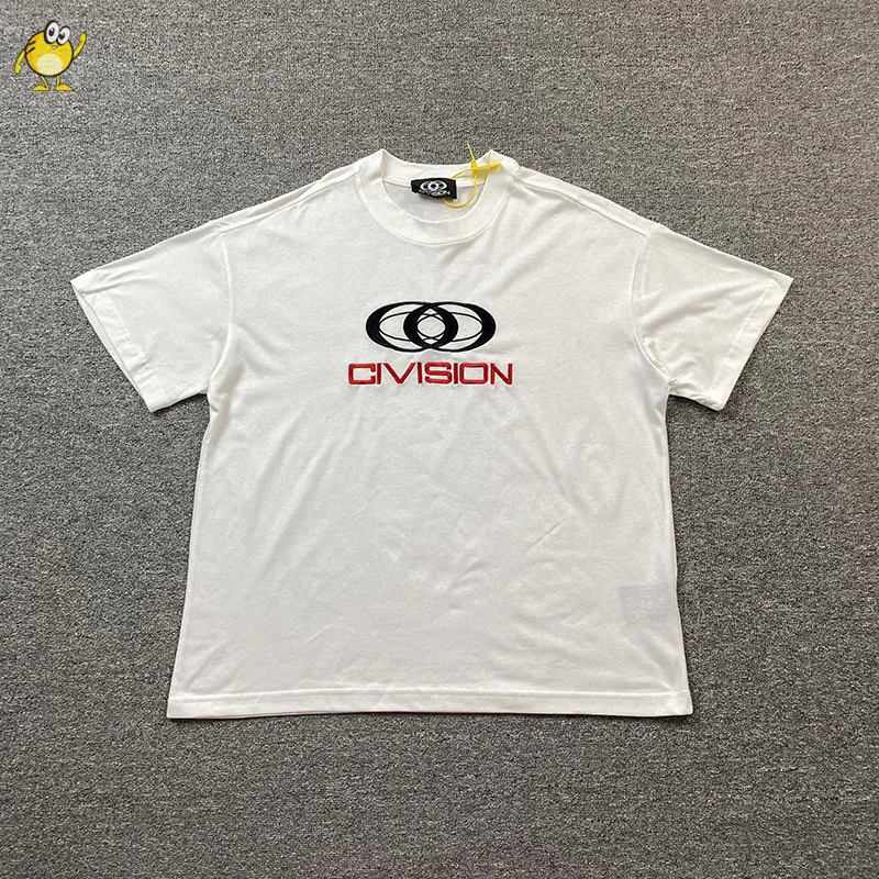 

Embroidery CIVISION T-shirt Men Woman Oversized Top Tee 1:1 High Quality Simple Casual Short Sleeve Classic All-match
