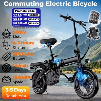 LELEKUAI 500W Adult Electric Bike, 1