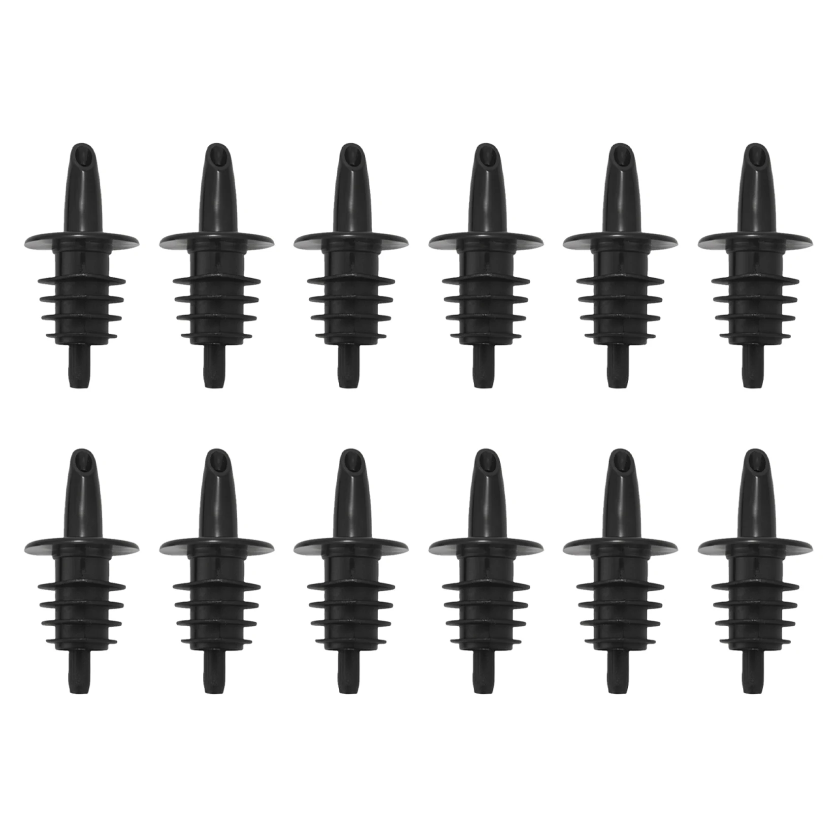 Plastic Free Flow Liquor Spirit Bottle Pourer Bar Wine Cocktail Drinks 12pcs