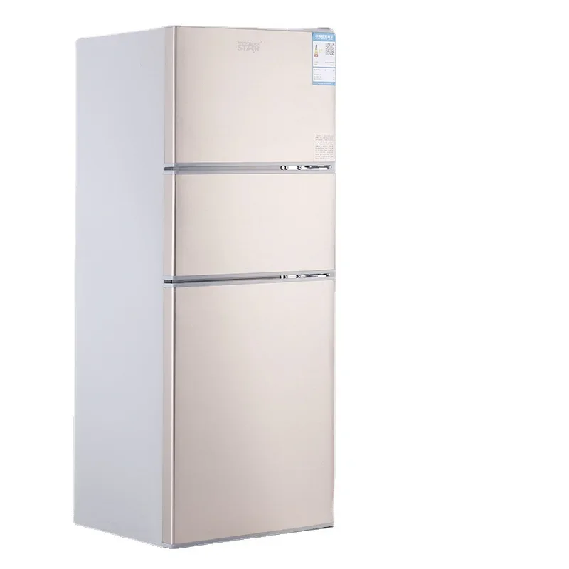 High Quality Three Doors Small-scale Refrigerator Fruit Vegetable Food Preservation Household Fridge Refrigeration and Freezing