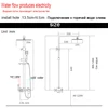 Black Display Thermostatic Shower Faucet Set Rainfall Bathtub Tap With Bathroom Shelf Water Flow Produces Electricity 6