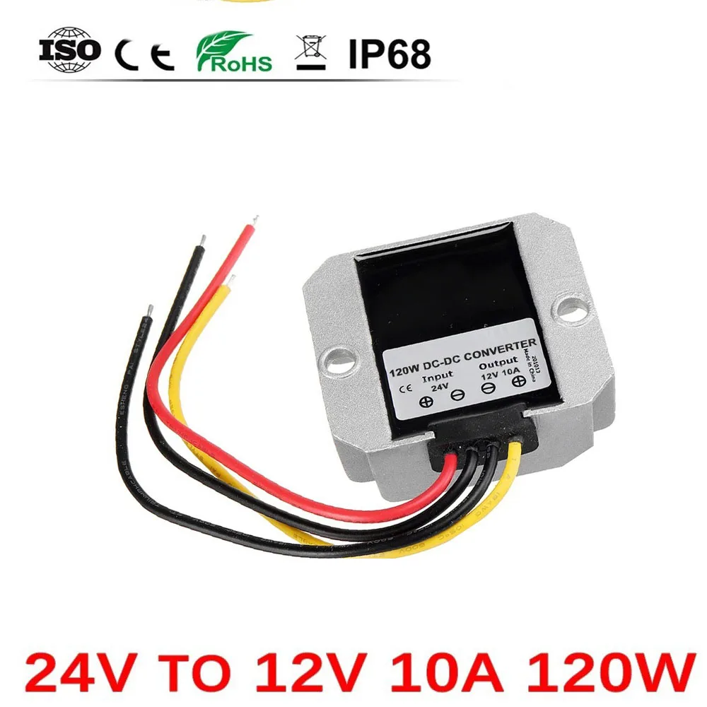 Car Converter Inverter Car Power Converter 24V to 12V 5A 10A 20A Reliable DC DC Converter Step Down Voltage Regulator 24 volt to 12 volt Buck Module for Cars Solar