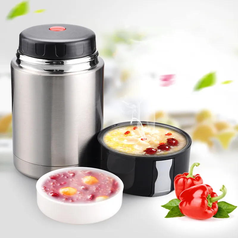 Fiambrera térmica de acero inoxidable con aislamiento, recipiente de comida  de gran capacidad, para mantener la comida caliente, 12-24 horas -  AliExpress