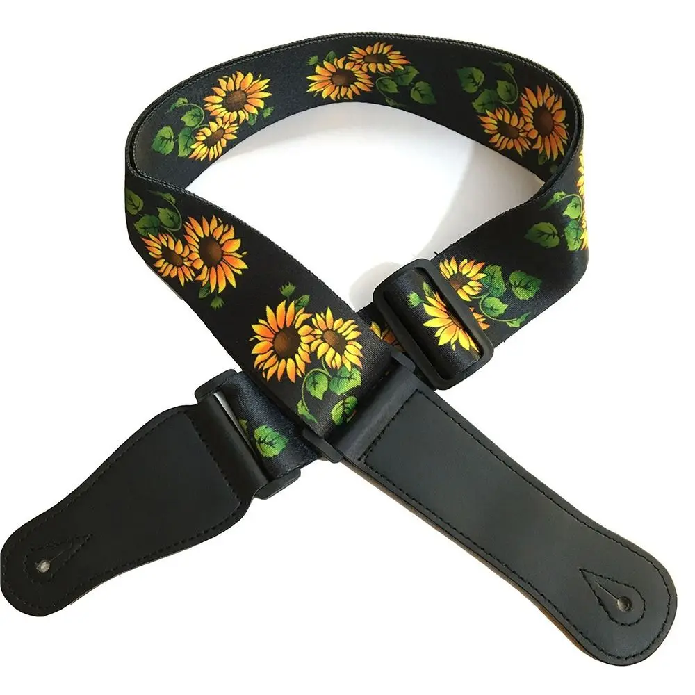 Multi-Farbe Gitarre Strap Einstellbare Gitarre Gürtel Bunte Druck Nylon Gitarre Straps Bass Akustische Elektrische Gitarre Zubehör – Detail 14