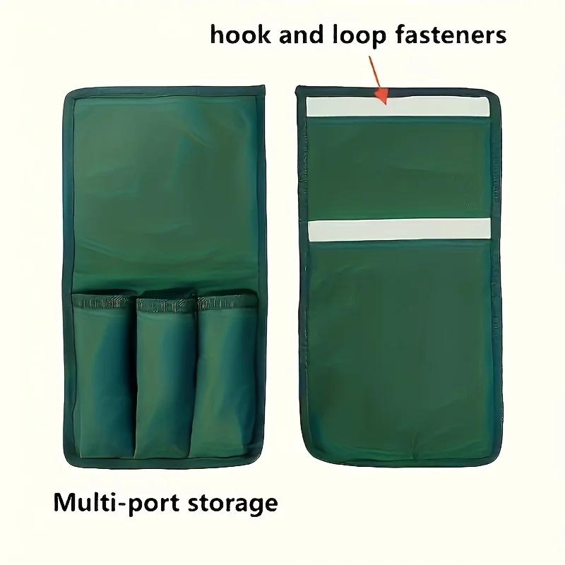 1개 정원 도구 보관 가방, 수동 도구 보관 가방, 정원용 무릎꿇이 의자 옆 도구 보관 가방, 3개 포켓 포함, 잔디밭 심기 및 도구 보관에 적합