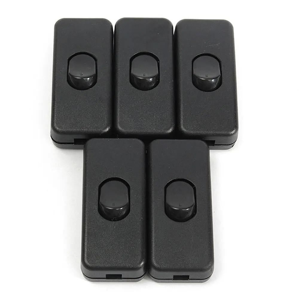 Black Inline ON/OFF Table Lamp Desk Light Cord Cable Switches 5Pcs/lot light switch