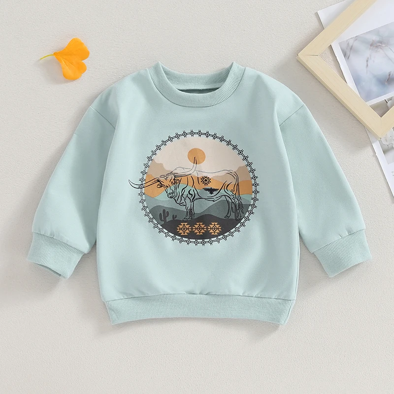 Baby Western Cow Print Sweatshirt 5