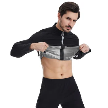 Sauna Suit for Men Waist Trainer Gym Boxing Sweatshirts Sweat Sauna Jackets 1