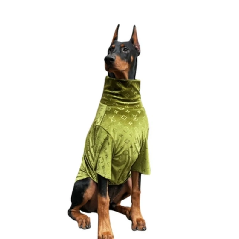 Dog Clothes Large Dog Spring And Autumn Durbin High Collar Clothes Golden Hair Labrador Velvet Big