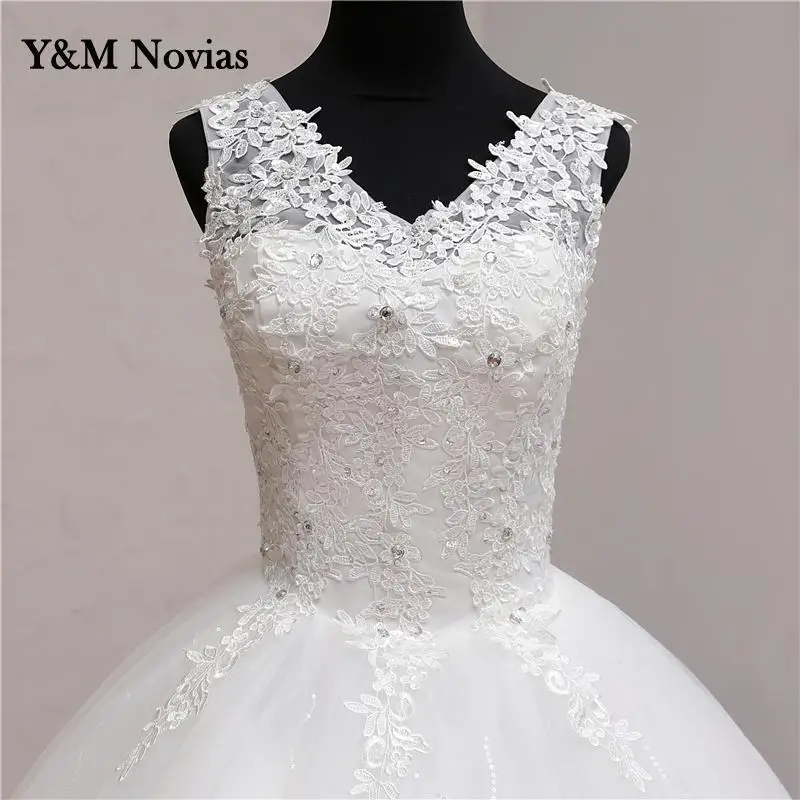 Lace Embroidery Spring Africa Style Wedding Dress Long Train or Floor V Neck Plus Size wedding dresses