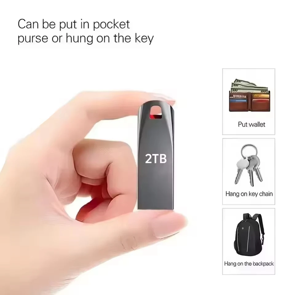 2TB USB 3.2 Metal Flash Drives High Speed Pendrive 1TB Portable Usb Drive Waterproof Memoria Usb Flash Disk Upgraded New