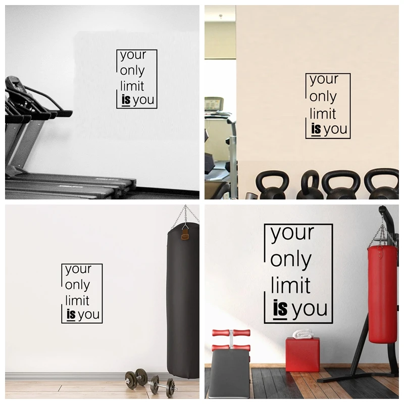 

1 pc your only limit is you Wall Sticker Self Adhesive Vinyl Waterproof Wall Art Decal Background Wall Art Decal Drop Shipping