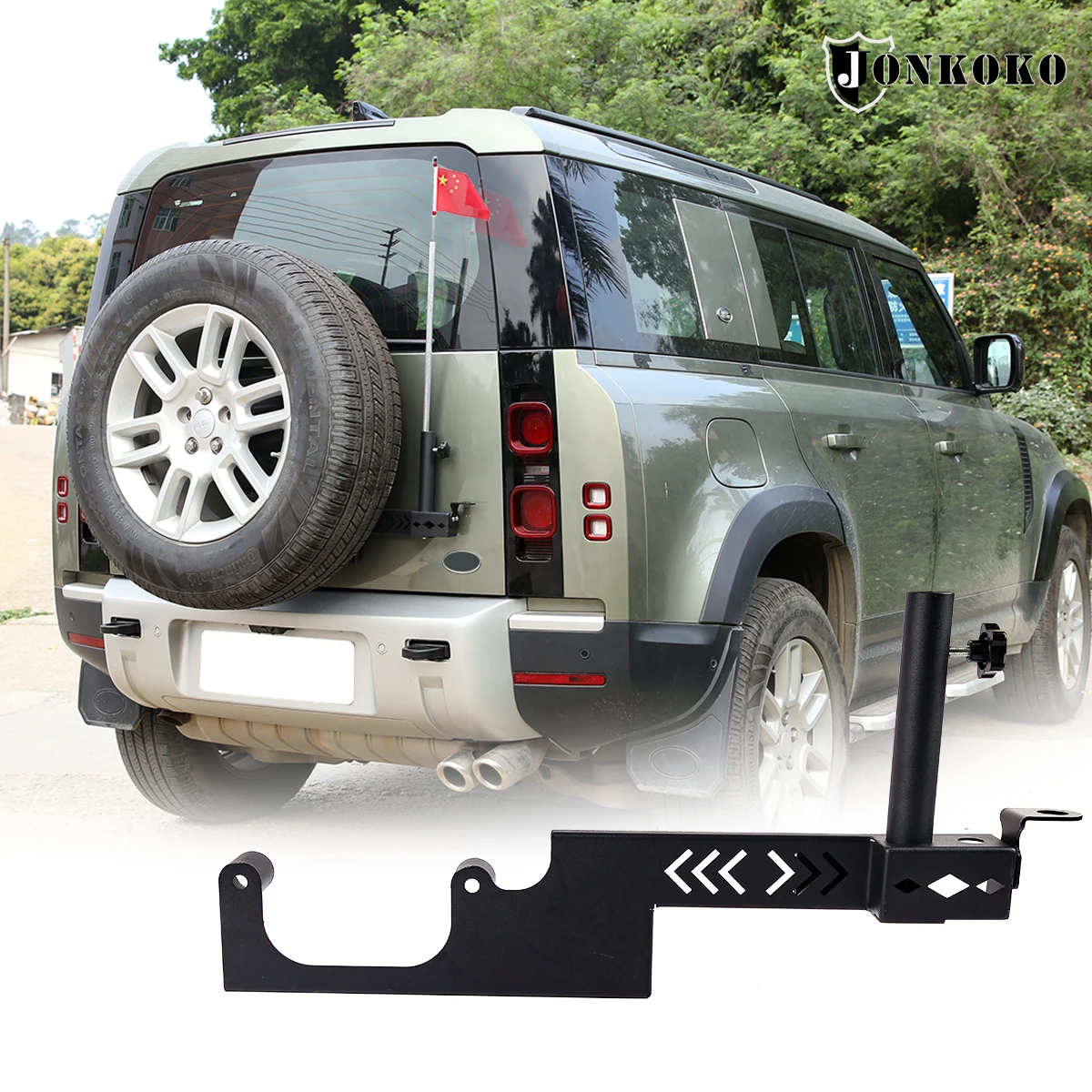 Für Land Rover Defender 110 20-22 Aluminiumlegierung Schwarz Auto