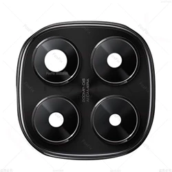 Enhanced Rear Camera Glass Cover with Frame Bezel Replacement - Premium Back Camera Lens for High-Resolution Photography (Black)