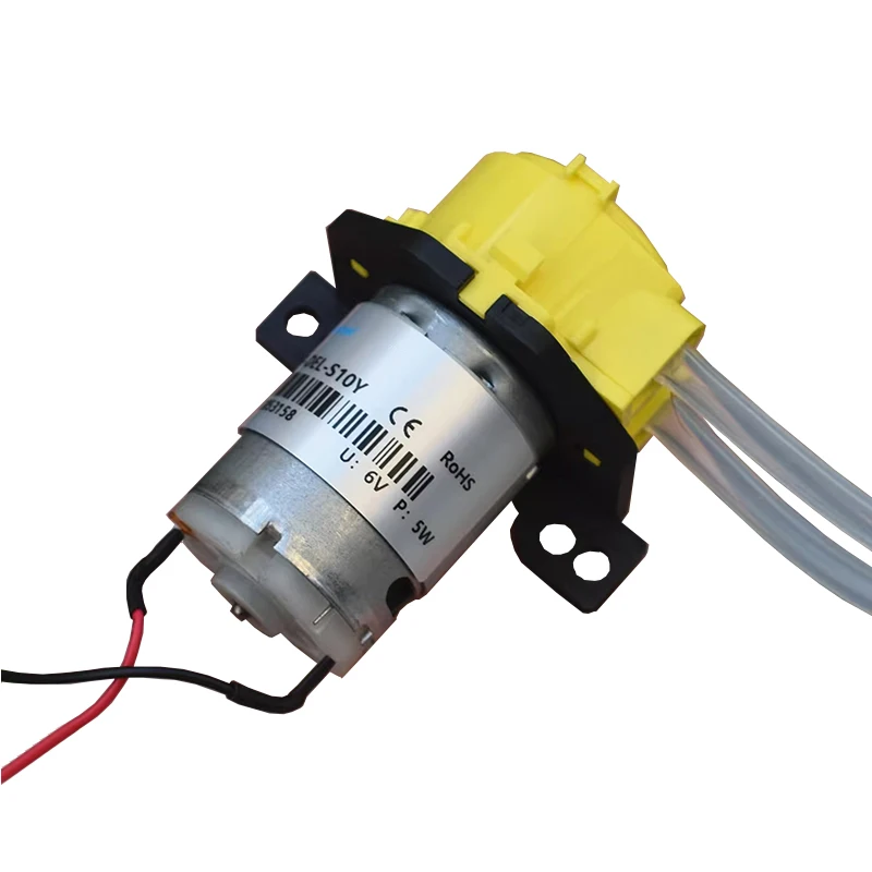 NKP-DEL-S10Y 소형 연동 펌프 5V 6V DC (수족관, 분석 실험실, 잉크 샘플링, 점적 관개용) - 액체 주입용 워터 펌프