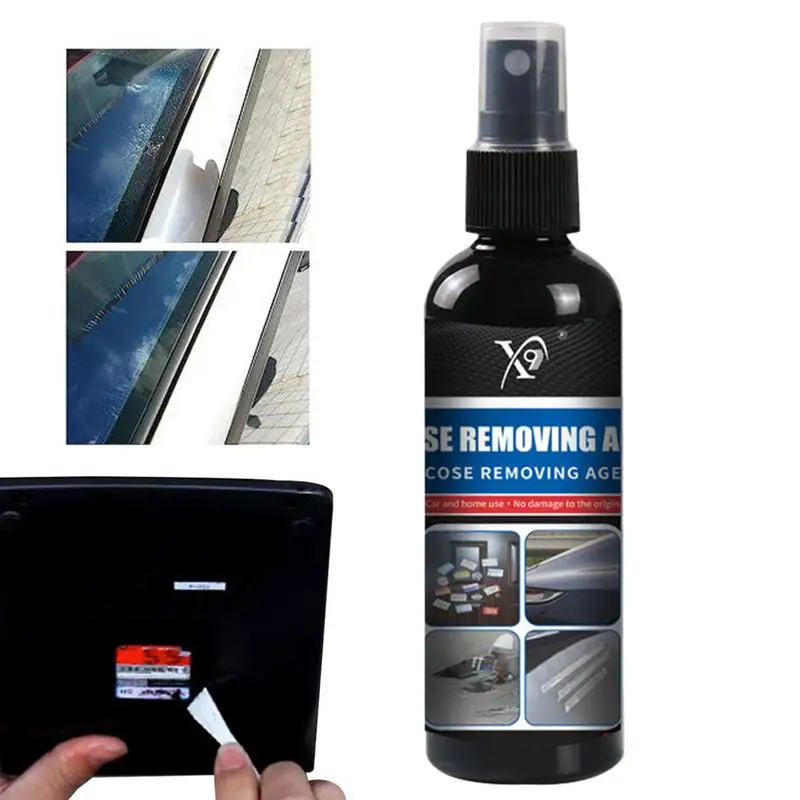 Adhesive Remover Spray Metal Wood Car Emblem And Label Removal Car Label Remover Safe For Glass Advertising Sticker Glue Remover wyj cleaning shovel wall cover glass tile floor beauty seam removal glue scraper cleaning tool