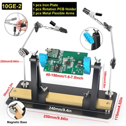 Magnetic Adjustable PCB Holder with Dual Flexible Arms for Soldering and Desoldering Tasks (10GE - 2)