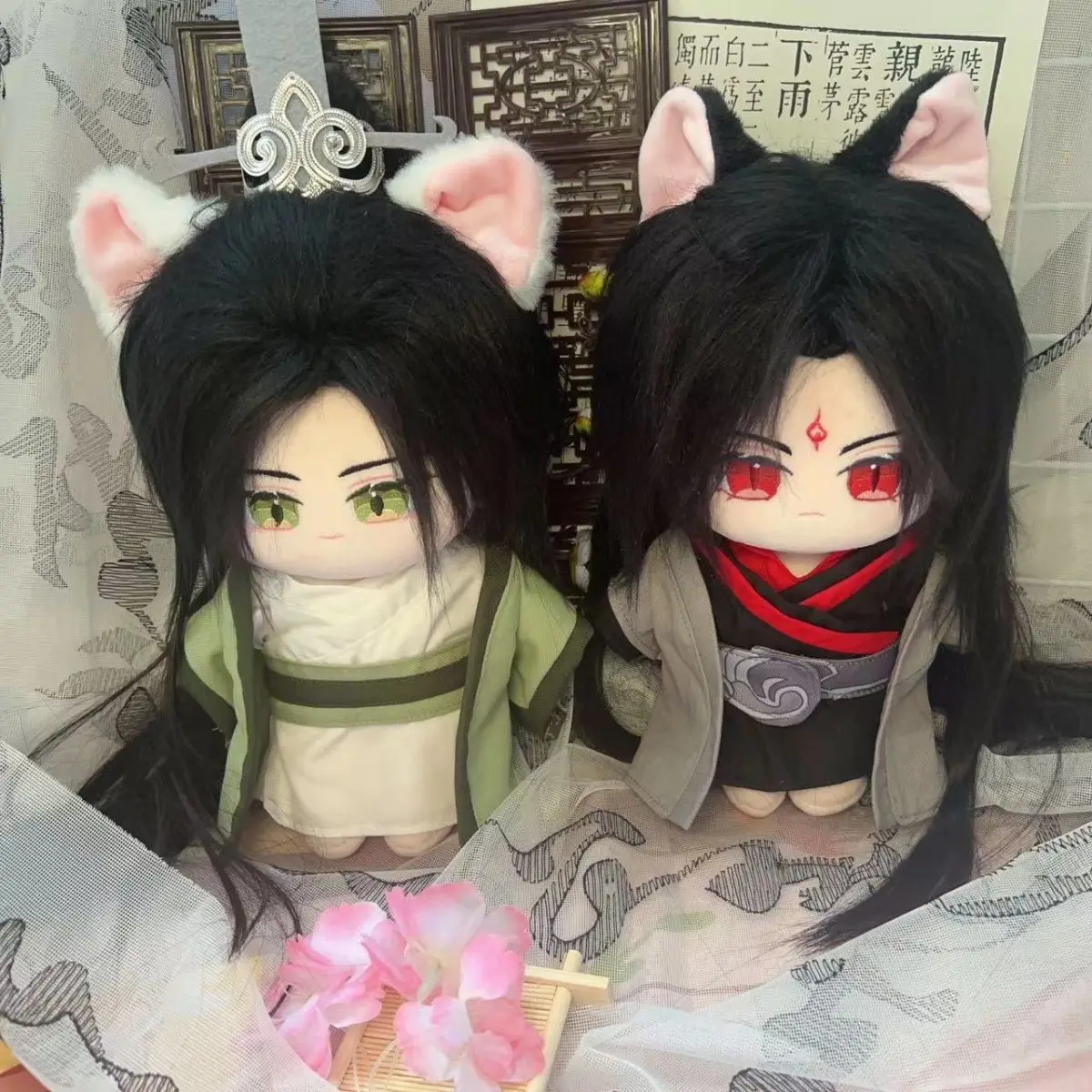 

Anime The Husky and His White Cat Shizun Chu Wanning Mo Ran Cute 20cm Plush Dolls Toys Cosplay Dress Up Clothes Plushie Gift