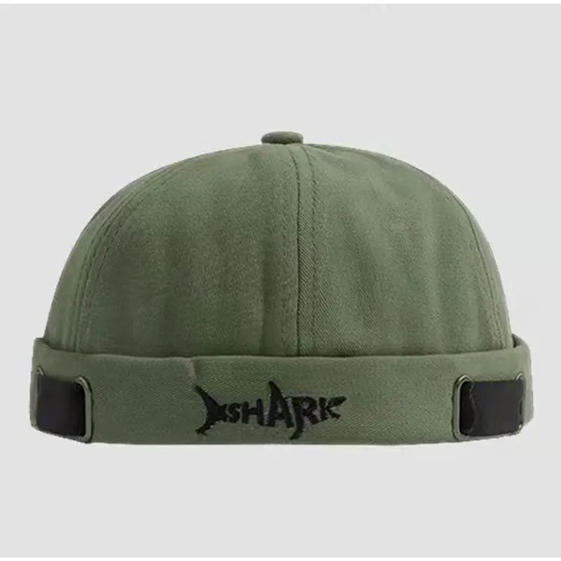 Nouveau chapeau de rue Hip Hop sans bords, Design créatif en forme de requin avec lettres brodées, chapeaux décontractés, bonnets Skullies à la mode_voghion.com