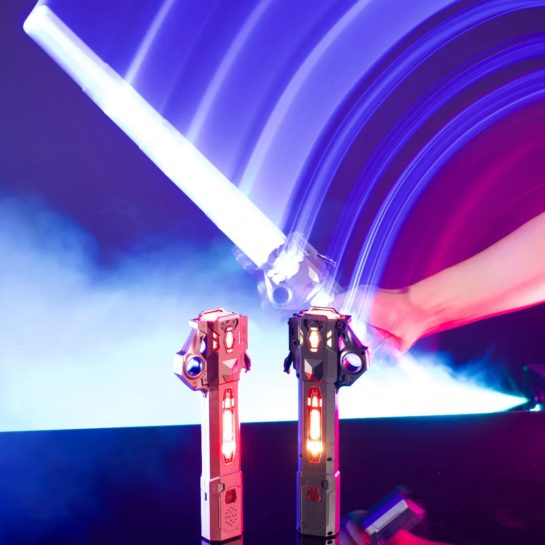 Retractable Lightsaber Laser Sword Rave Flashing Cosplay Weapon Light Stick FX FOC Blaster Battle Toy for Children 4