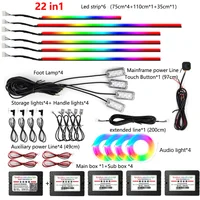 22in1 Symphony Car Ambient Light RGB 213 Color Universal Car Interior led strip acrylic Backlight Guide Symphony Atmosphere lamp - Image 2