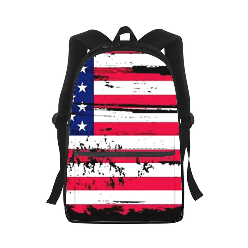 USA American flag Men Women Backpack 3D Print Fashion Student School Bag Laptop Backpack Kids Travel Shoulder Bag