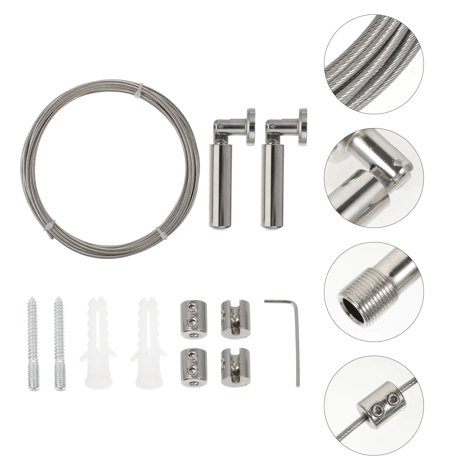 Stainless Steel Wire Rope Curtain Clothes Hanging Accessories Drape Rod Clothesline Drying Hanger