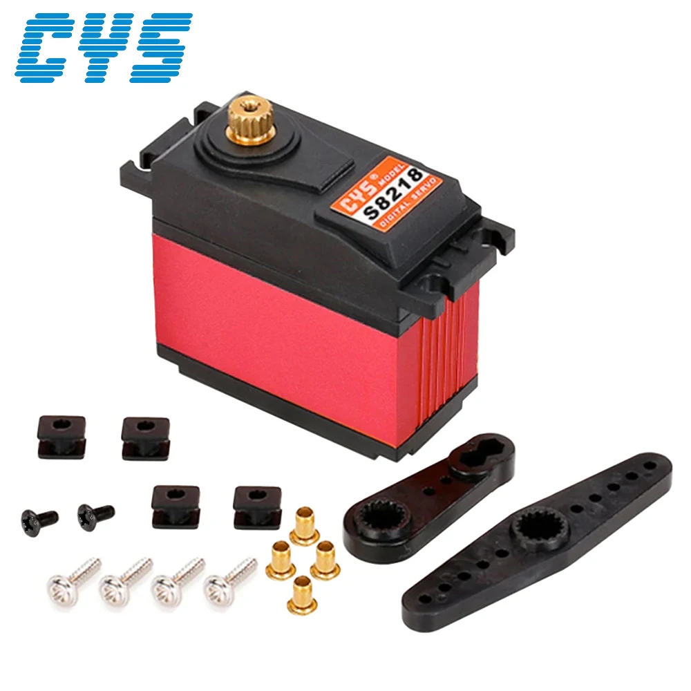CYS-S8218 S8218 6.0-7.4V 40kg HV Metal Gear Digital Servo Compatible With Futaba JR Plug For 1:5 RC Car Truck Robot Toy