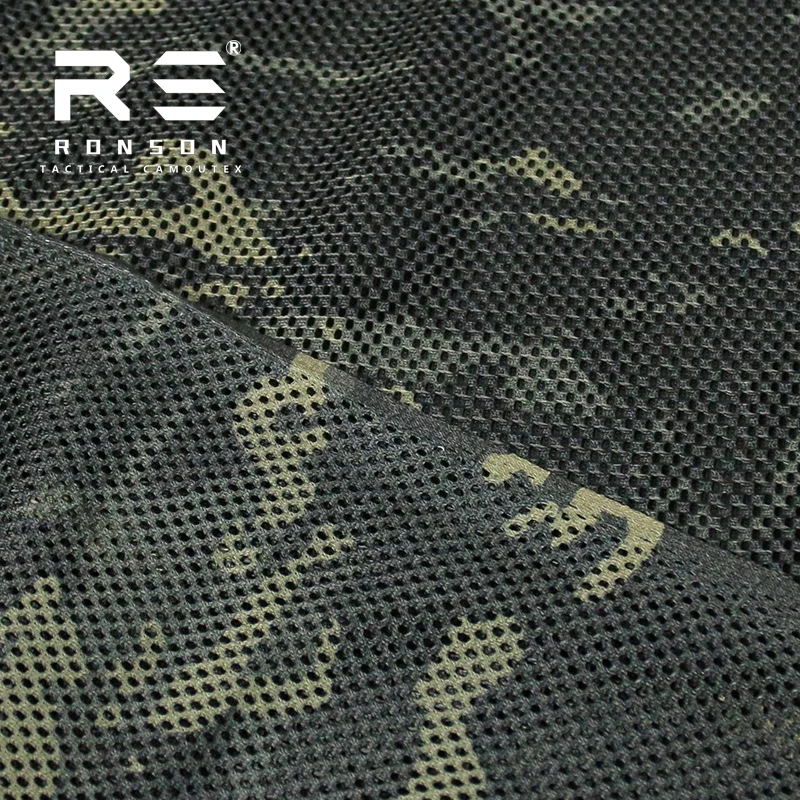 Mesh fabric 230gsm MC/MCBK camouflage fabric tactical tricot mesh for printed