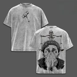 Vintage Itadori Yuji Anime Graphic Retro Washed Unisex T - Shirt - XXL (Gray)