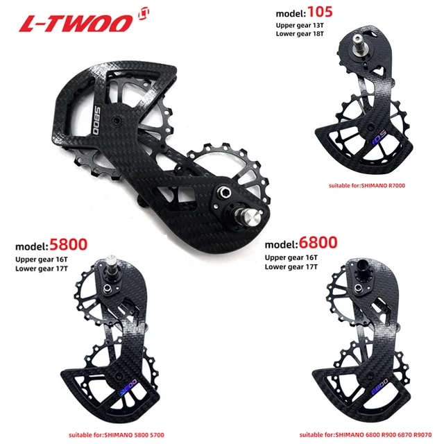 LTWOO UT Bicycle Ceramic Bearing Carbon Fiber Jockey Pulley Wheel Set Rear Derailleurs Guide For SHIMANO Ultegra DURA ACE