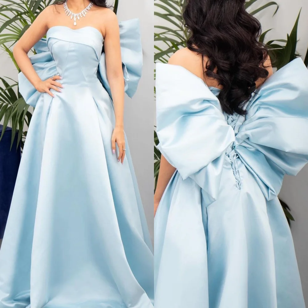 

Элегантное милое ТРАПЕЦИЕВИДНОЕ атласное платье с бантом для торжественных случаев вечерние платья для торжественных случаев